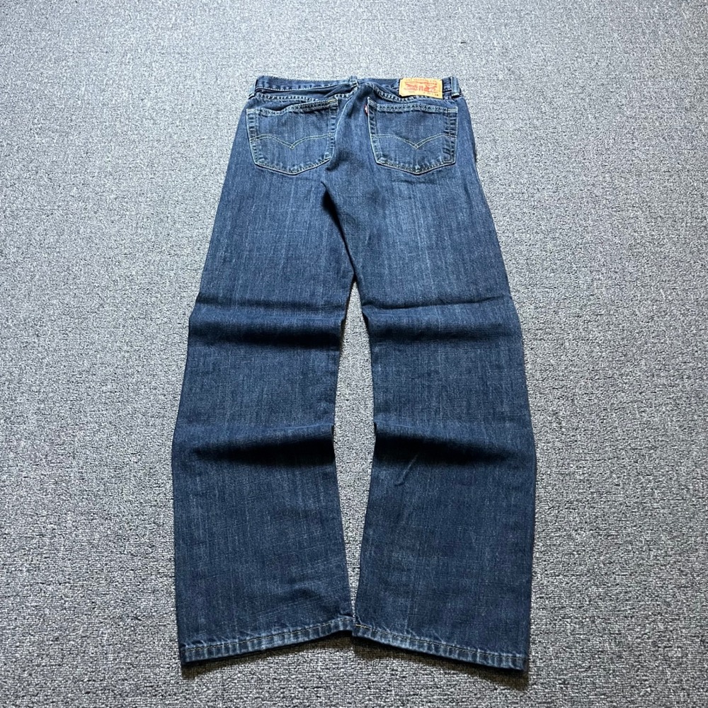 Levi's 505 Regular Fit Straight Leg Jeans 31x34 Dark Wash Indigo Denim Skater